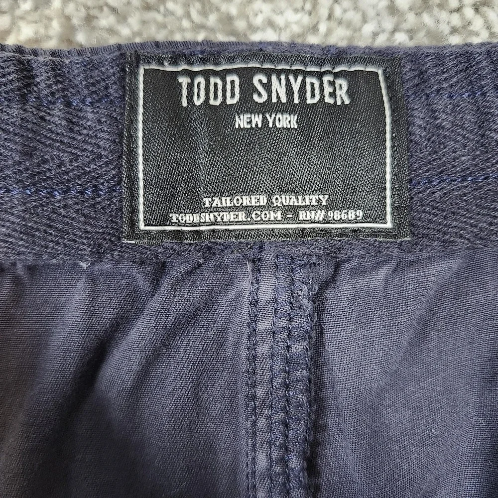 Todd Snyder Shorts Mens 37 Blue Chino 6 Inseam Elastic Waist Drawstring Stretch